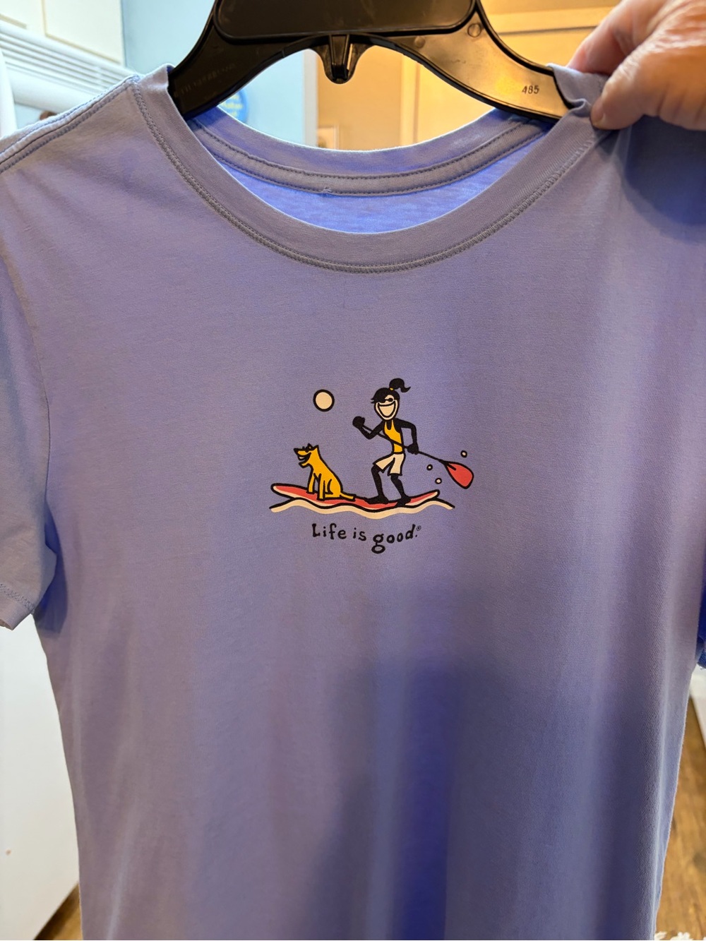 Life Is Good Blue Crew Neck Tee - Blue Logo